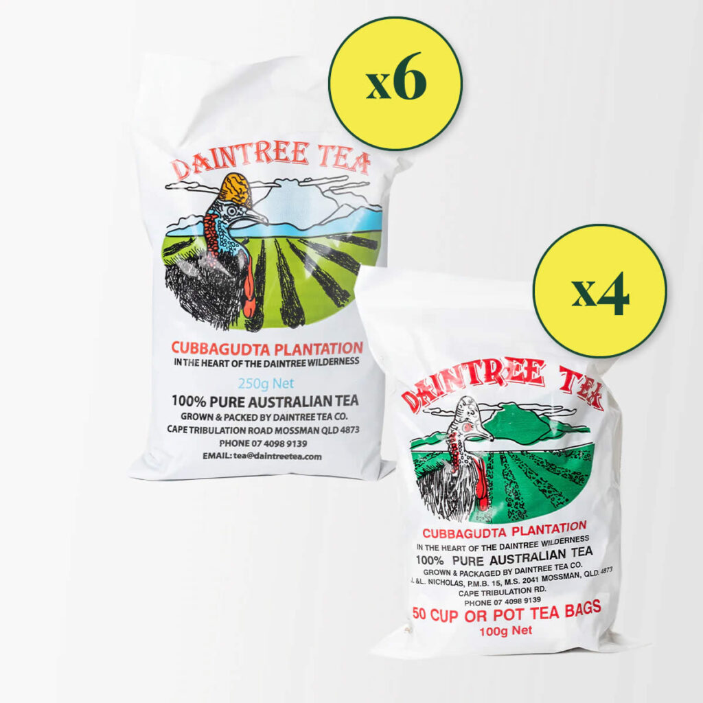 6 x 250g Leaf Tea + 4 x 50 Tea Bags Daintree Tea